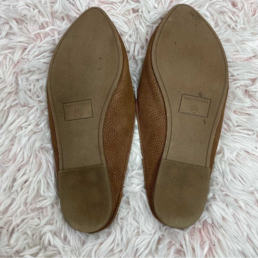 SUN + STONE Ninna Mules size 5.5 Tan color - Picture 9 of 11